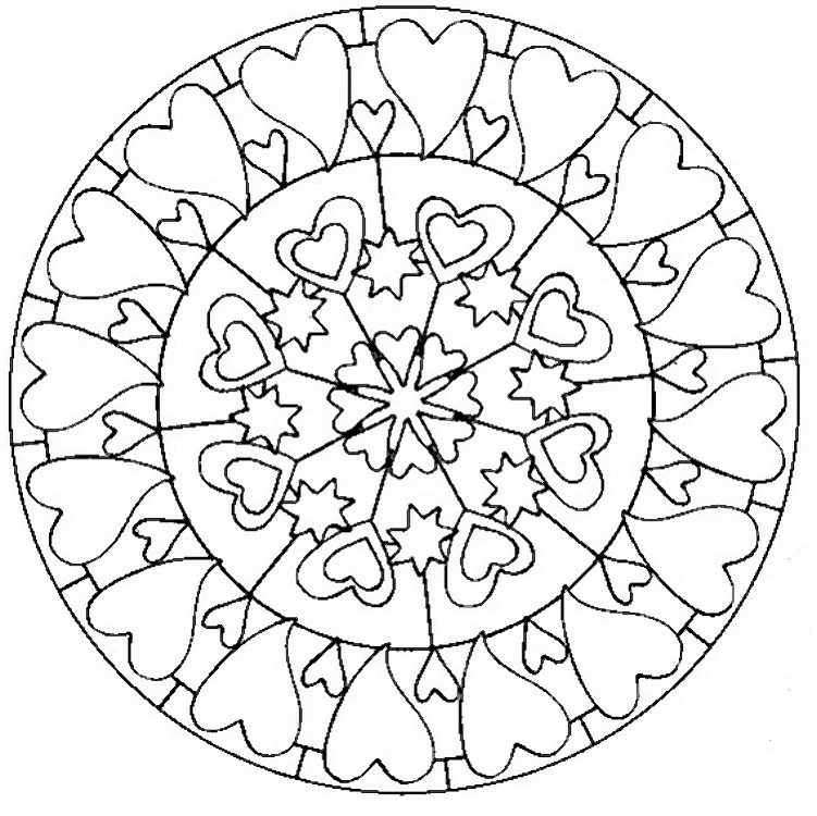 Mandalas Cœur 15